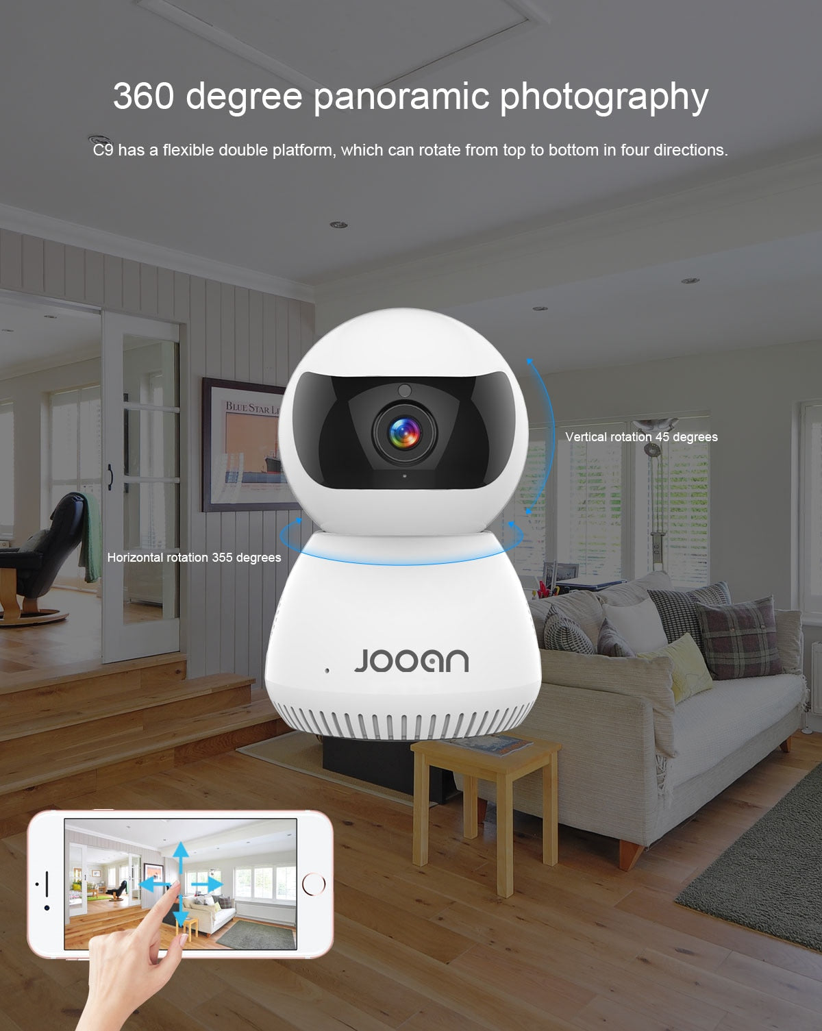HD 1080P Wireless IP Smart  Camera, Automatic Tracking, Home Security Surveillance