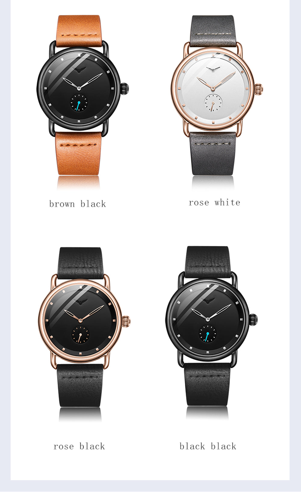 Top Brand Men's Casual Watches With Leather Strap.