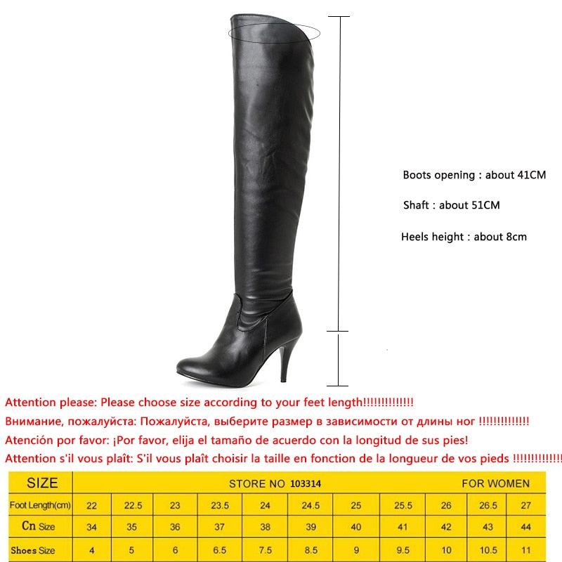 Sexy Knee-high Stiletto Boots
