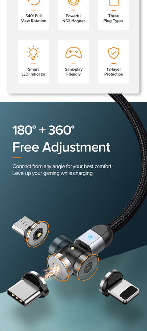 Fast Charging Magnetic Cable For All Plugs