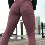 Fitness Slim Push Up Leggings, Women Polyester Ankle-Length Standard Fold Pants